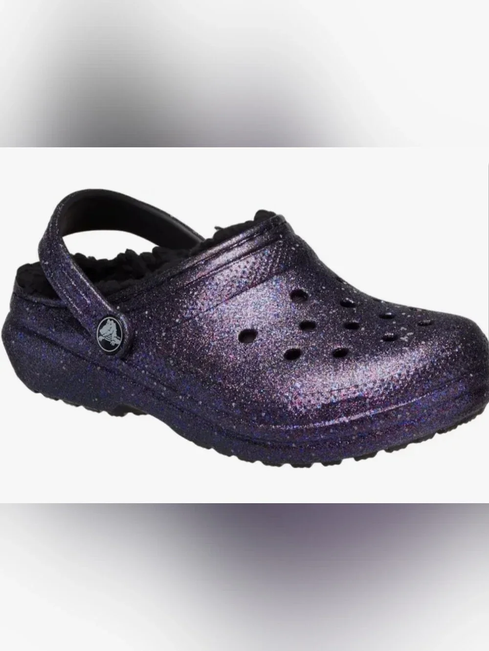 NEW! Crocs Little Kids Space Clog with Black Strap Sz 6